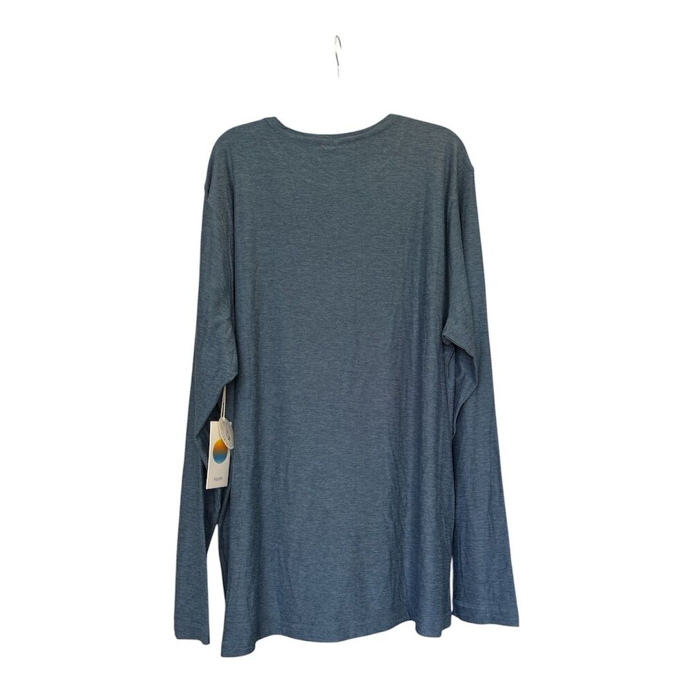 Vuori Men's Long Sleeve Strato Tech Tee Shirt Pool Blue Size XXL New w/tag - Picture 2 of 4